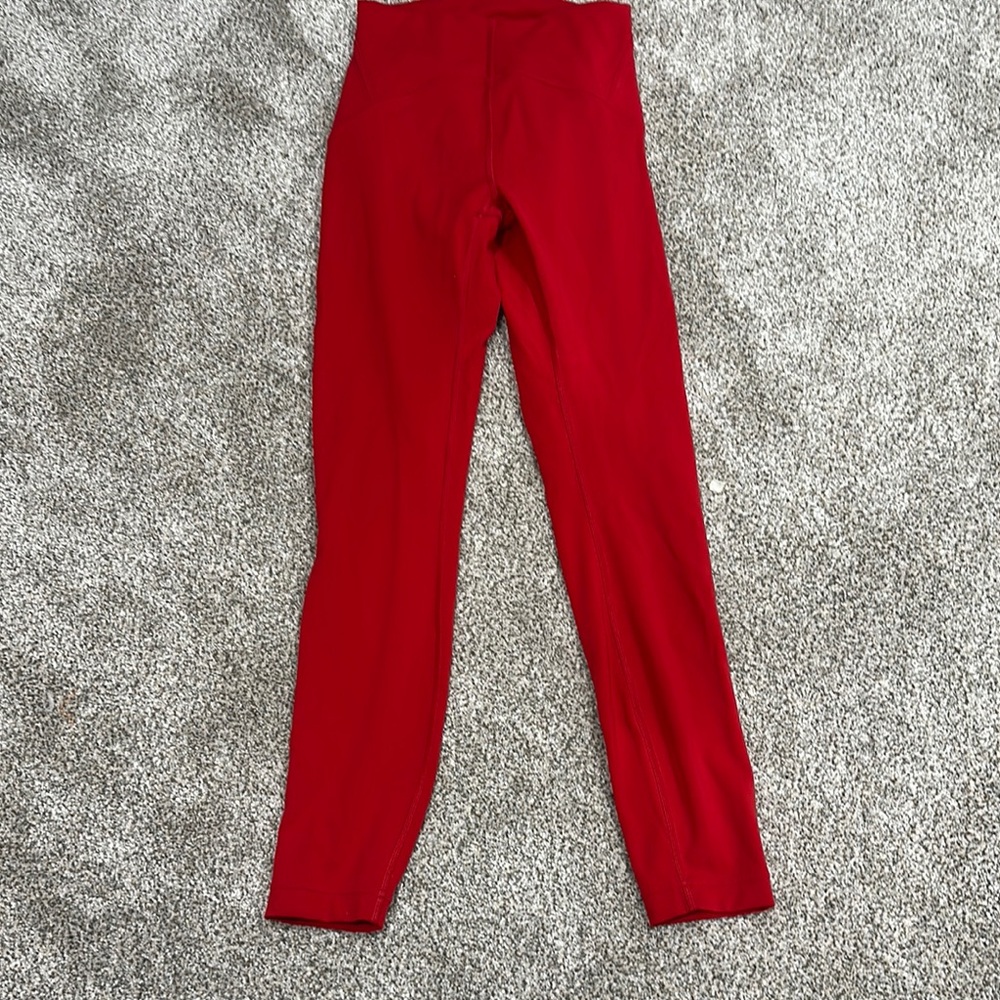 Lululemon Athletica Red Performance Leggings